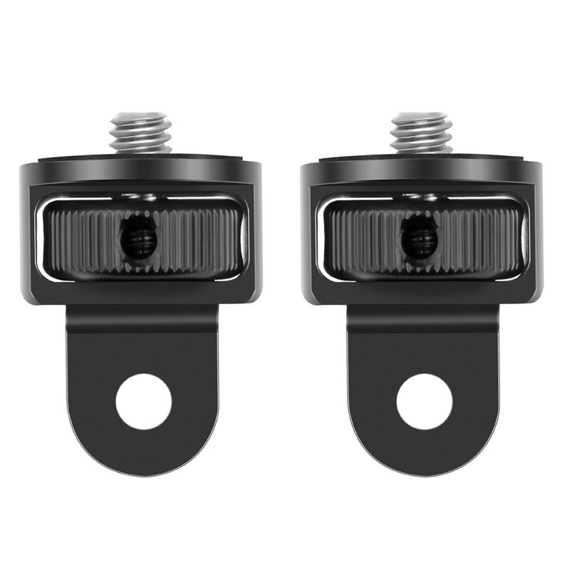 1/4 変換アダプター アルミ製 アル 回転ネジ カメラネジアダプター 1/4トライポッドアダプター カメラネジ（1/4規格) 連結ネジ 固定ネジアダプター【2点セット】のサムネイル