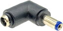 CNCTWO(コネクトツー) 外径5.5/内径2.1mm (オス/メス) DCプラグ L字型変換アダプタ 24V/5A対応 C25521L