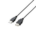 ELECOM RoHS指令準拠&環境配慮パッケージ エコUSB2.0延長ケーブル A-Aメスタイプ ブラック(2)