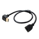 HDMI 延長コード、0.15m、0.5mコード、4k / 1080PHDMI 延長コード、HDMI 1.4オス-メス90度上下L型、高速HDMI変換4K 60Hz HDMI(2)