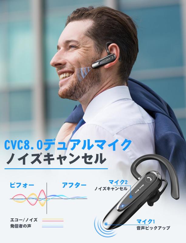 New Bee Bluetooth ヘッドセット 片耳 B45