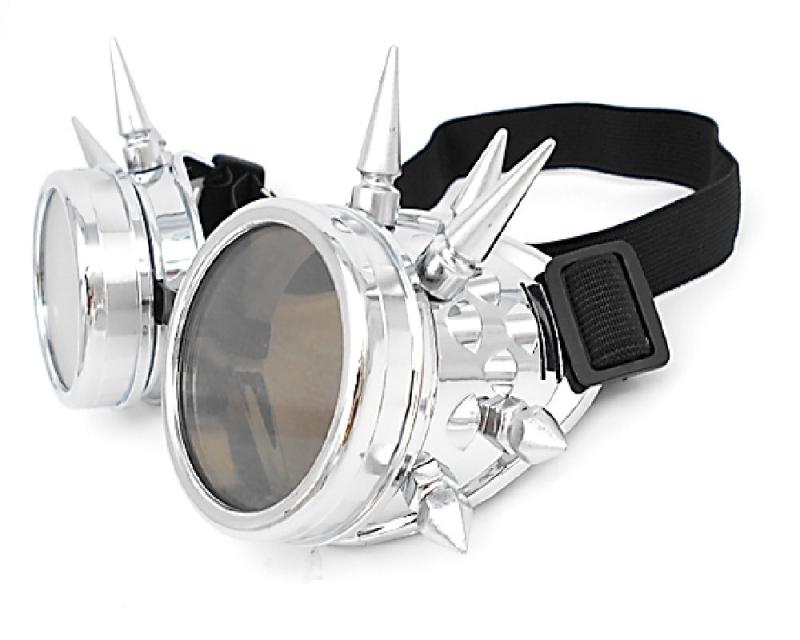 [nanna] トゲトゲ スチームパンク ゴーグル コスプレ ヴィンテージ メガネ サイバーゴーグル レトロ アンティーク ゴシック スパイク サングラス 眼鏡 溶接ゴス メガネ ガラス 男女兼用