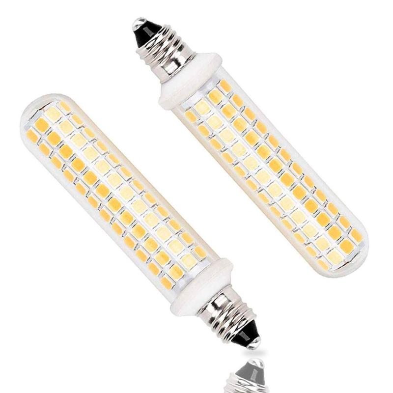 高輝度E11 LED 電球,125PCS * 2835SMD,E11 口金,可調光対応,9W相当の100Wハロゲンランプ,AC110V-130V,1180LM,電球色3000K（2個入り)