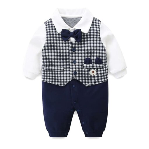 Baby nest ベビー服 男の子 カバーオール 長袖 紳士服 フォーマル 赤ちゃん セレモニー ロンパース 結婚式服 お食い初め お宮参り Baby nest ベビー服 男の子 カバーオール 長袖 紳士服 フォーマル 赤ちゃん セレモニー ロンパース 結婚式服 お食い初め お宮参り