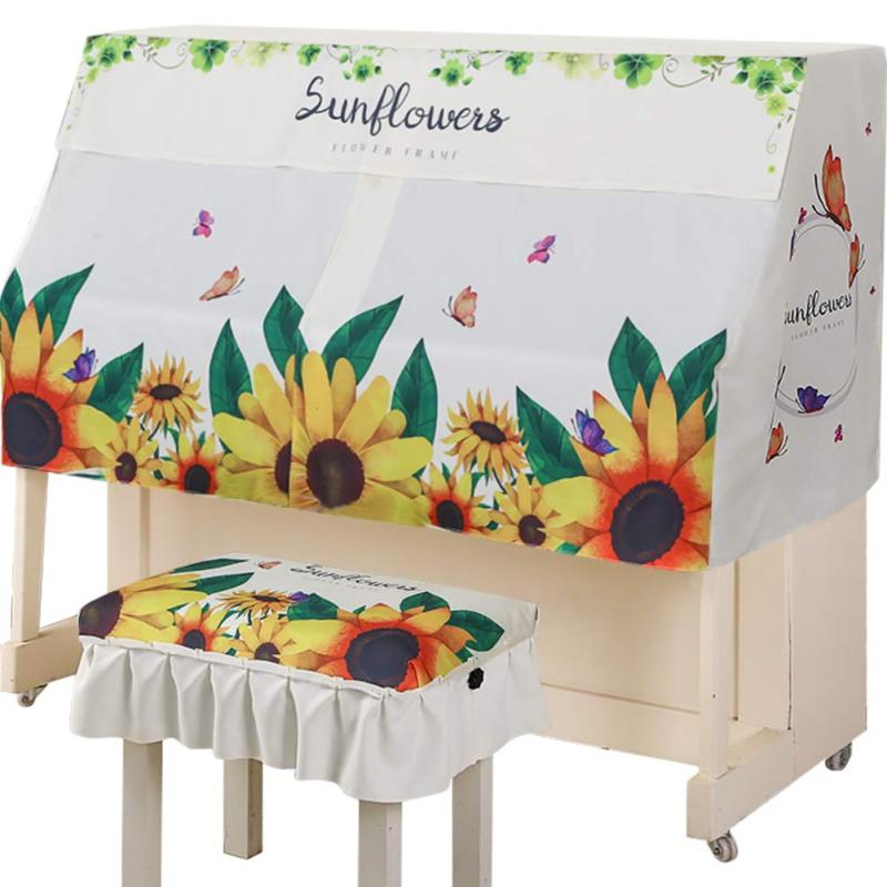 Umora ピアノカバー 防塵カバー 椅子カバー ハーフカバー 保護カバー ヨーロッパ風 おしゃれ かわいい 耐久性 セット