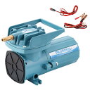 Poafamx 12Vエアーポンプ 18W 12V電源線+車用電源線 吐出量38L/min 酸素ポンプ 水槽曝気 吐出口6つ 逆流防止弁付 お釣り用具 漁船 活...