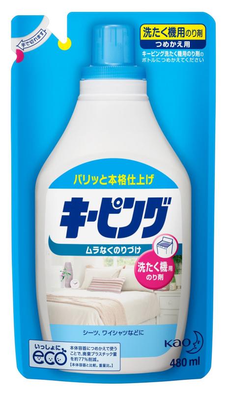 キーピング 衣料用のり剤 洗たく機用 詰替用 480ml