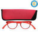 ネックリーダーズ 老眼鏡【マットレッド】PC6215C ボストン リーディンググラス シニアグラス 母の日 父の日 男性用 女性用 防災グッズ クリアコンタクト...