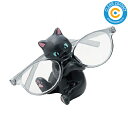 メガネスタンド【黒ねこ】P24-0833 めがねスタンド プレゼント 母の日 父の日 敬老の日 クリアコンタクト【同梱不可】