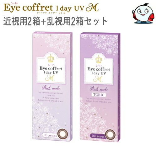【近視用2箱+乱視用2箱セット】ワンデー カラコン コンタクトレンズ シード アイコフレ ワンデー  ...