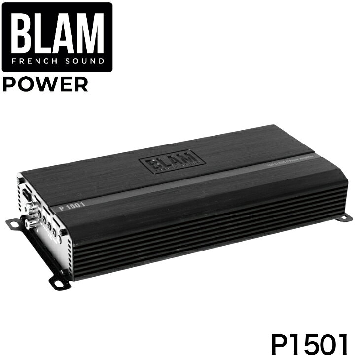 〜BLAM POWER シリーズ〜 POWERシリーズは、パワー、明瞭さ、パフォーマンス、そして信頼性を兼ね備えた製品であり、リスニング体験のあらゆる瞬間を向上させ、特別なものへと昇華させるために設計されています。 ・スピーカーチャンネル　1チャンネル・パワーアンプ ・4Ω　500W x 1ch ・2Ω　900W x 1ch ・1Ω　1500W x 1ch ・クロスオーバータイプ　ローパス ・クロスオーバー周波数　35～400Hz ・サブソニックフィルター　10～50Hz ・バスブースト　0～12dB@45Hz ・入力感度　0.25～6V ・出力インピーダンス　1～4Ω ・サイズ(幅x奥行x高さ)　254x125x49mm 【お届けする商品について】商品は国内総輸入販売元での検品等が行われ出荷されております。また正規輸入品でございますので日本で有効となる製品保証書が同梱されます。そのため商品の箱のシールが切られた状態でございますが、何卒ご了承いただきますようお願いいたします。