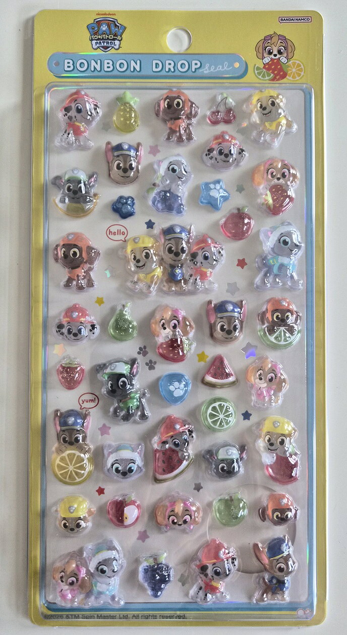 正規品  S8816700サンスター文具　パウパトロールボンボンドロップシール＋シールバインダー BONBON DROP Seal 正規品 ※柄選べません キャンセル 返品 交換不可