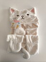 【在庫処分セール】送料無料 【ねこ雑貨 寝具】毛布 ブランケット ひざ掛け 着ぐるみブランケット 猫になりたい着ぐるみ毛布 オフホワイト