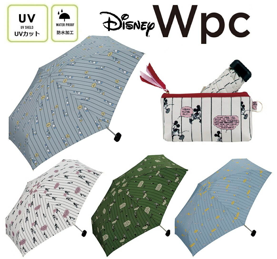 Disney ディズニー ウォーキング トーキング Mini ミニ 晴雨兼用 折傘uvカット 日傘 折り畳み傘 折りたたみ傘 可愛い 雨傘 Wpc ワールドパーティ 雨 おしゃれ シンプル 軽い 軽量 コンパクト インスタ映え 薄型 ミッキー ミニー アリス ドナルド チップとデールのおすすめ