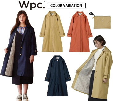 【送料無料】WPC レインコート トップコート コート R-1102ワールドパーティ/正規品/自転車/haco!/ハコ/アウター/かっぱ/メンズ/梅雨/台風/防災/通勤/通学/雨/大きいサイズ/おしゃれ/かわいい/シンプル/雨具/レインポンチョ/スタンダード/ネイビー/ベージュ/オシャレ