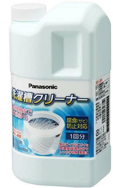 縦型洗濯機用の洗濯槽クリーナー。　　　　　　　　　 ●タテ型洗濯機専用の洗濯槽クリーナーです。1回分（1500ml）黒カビをキレイに除去。洗濯機を傷めない。容器デザインをリニューアル。 ●洗剤の使用量や商品の長期使用により、洗濯槽に付着した洗剤カス、汚れなどを洗浄します。 ●サイズ（幅×奥行×高さ）：125×100×230（mm）　●重量：1830（g） 次亜塩素酸ナトリウム(塩素系) 注意事項 ●他の用途には絶対使用しないでください。 ●容器を強く持ってキャップを開けないでください。 ●他の容器に移して使用しないでください。 ●41度以上のお湯では使用しないでください。 ●ゴム製の手袋、目の保護に眼鏡等を着用してください。 ●子供の手の届くところに置かないでください。