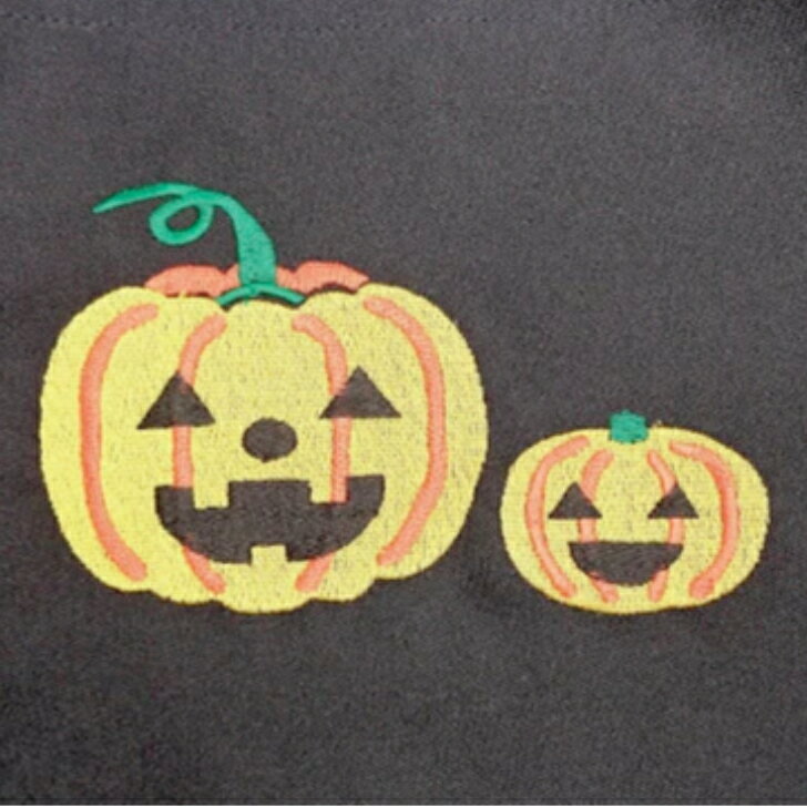 季節のカラーエプロン　黒【ハロウィン】【節分・ひな祭り・入学式・ハロウィン・クリスマス・お正月】
