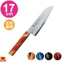 青木刃物 堺孝行 樫漆 33層ダマスカス 和三徳 17cm(名入れ無料)(送料無料 代引OK)
