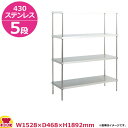 ソリッドキャニオンシェルフ(SO) 460シリーズ W1520×D460×H1900 5段(送料無料 代引不可)