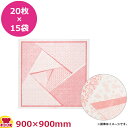 結べる紙ふろしき No.901 紅梅 約900×900mm 20枚×15袋(送料無料 代引不可)