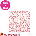 結べる紙ふろしき No.904 松竹梅赤絵 約900×900mm 20枚×15袋(送料無料 代引不可)
