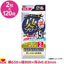 HHJ 臭いブロック袋 45L 白半透明 厚0.03mm 2枚×120冊 AB44（送料無料 代引不可）