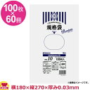 HHJ 規格袋 10号 透明 厚0.03mm 100枚×60冊 MS10(送料無料 代引不可)