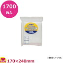 JAPACKS チャック付ポリ袋 無地厚口タイプ 170×240 透明 100枚×17冊 VGH-8(送料無料 代引不可)