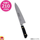 ミソノ スウェーデン鋼 花彫刻入 手研本刃付 牛刀 210mm 両刃 112M(送料無料 代引不可)