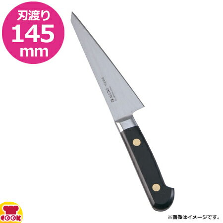 ミソノ スウェーデン鋼 手研本刃付 骨スキ 角型 145mm 東型鳥魚庖丁 片刃 141（送料無料 代引不可）