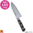 ミソノ スウェーデン鋼 手研本刃付 洋出刃 165mm 鳥魚庖丁 両刃 150(送料無料 代引不可)