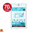 サンキョウプラテック エコ袋 70L 0.040厚 透明 10枚入×40冊 LN-73(送料無料 代引不可)