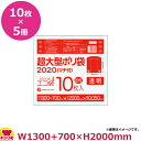 超大型ポリ袋(マチ付)2000幅 10枚 5冊入 0.050mm厚 透明 LN-2020(送料無料 代引不可)