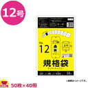 サンキョウプラテック 規格袋透明12号厚0.06mm50枚×40冊FF-12(送料無料 代引不可)