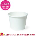 東罐興業 食品向け紙容器 PC-170 ムジ丸カール 両面PE 220ml 1200個(送料無料 代引不可)