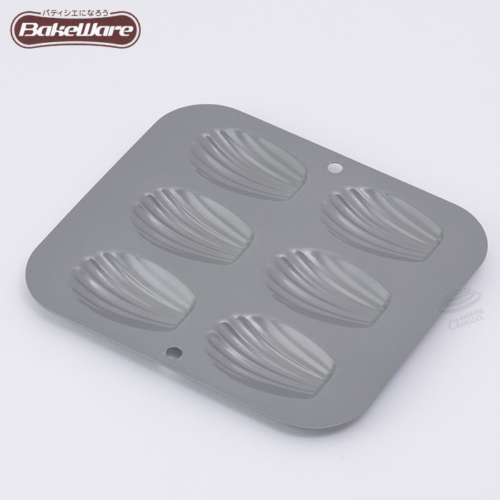 12/19-25エントリーでP5倍 ベイクウェアー マドレーヌ・シェル型 スリム 6P 57295 富士ホーロー Bake W..
