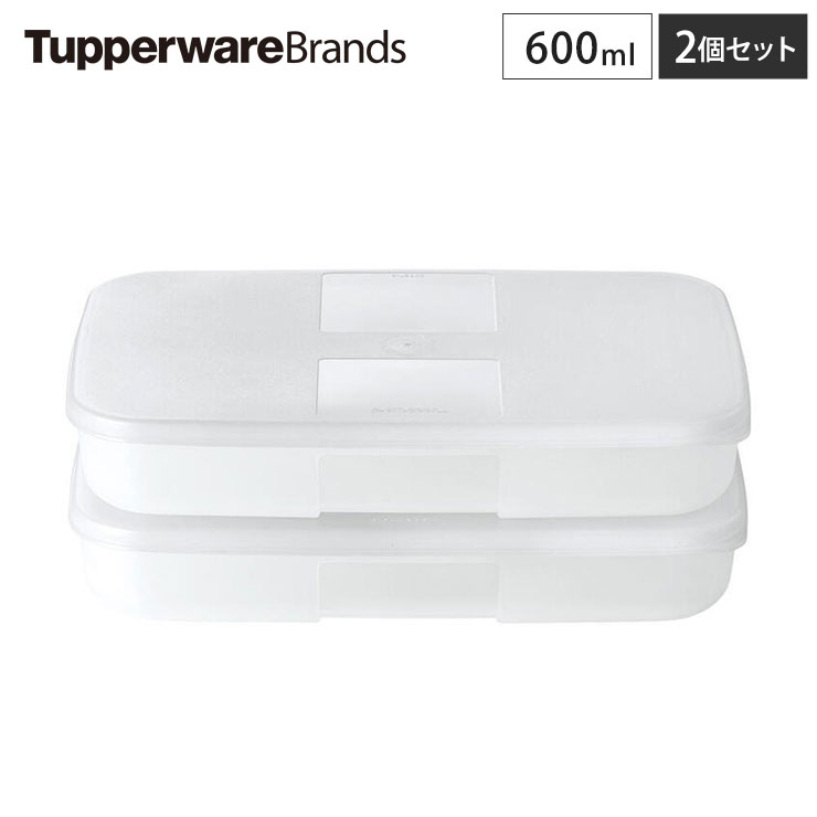 タッパー フリーザーメイト L #1 浅型 2個セット 600ml B0129 Tupperware タッパーウェア 【 冷凍 保存容器 液体 小分け セット 密封容器 フリージング 容器 】