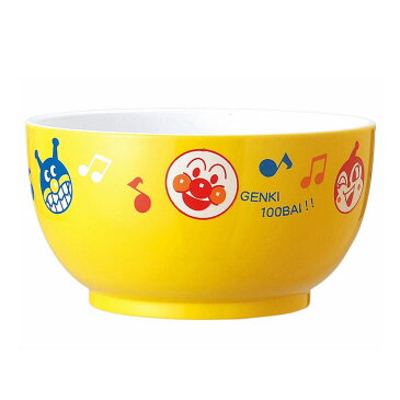 アンパンマン 塗小 どんぶり イエロー/ベージュ【丼/食器/子供/キッズ/こども食器/プラスチック/子供用食器/キャラクター グッズ/食洗機対応/電子レンジ対応/金正陶器/日本製/あす楽】