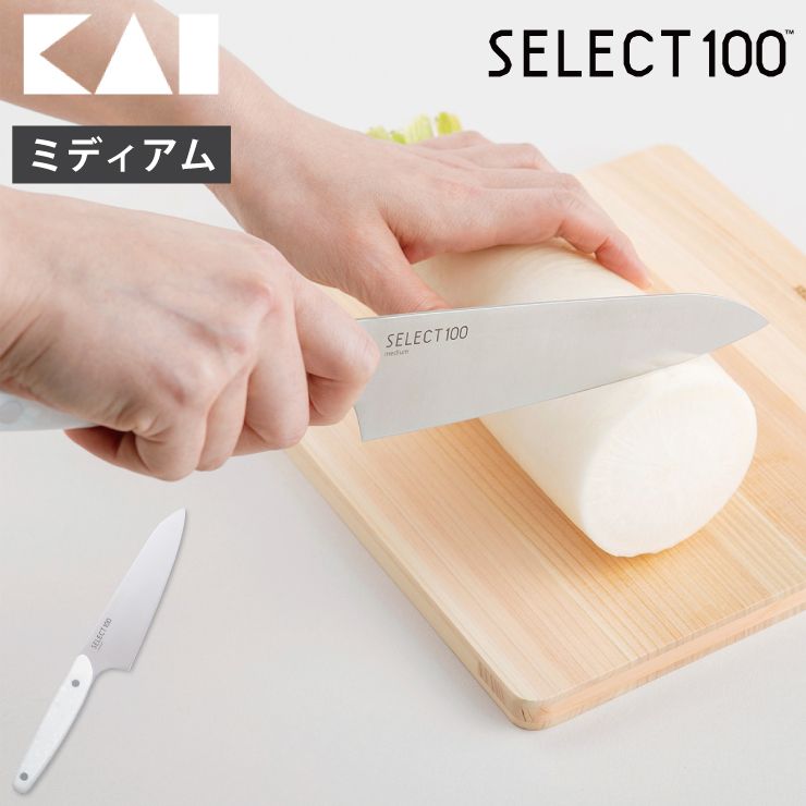 貝印 セレクト100 キッチンナイフ ミディアム 145mm SELECT100 AB5060 【 小三徳包丁 ステンレス 食洗機対応 kai 】