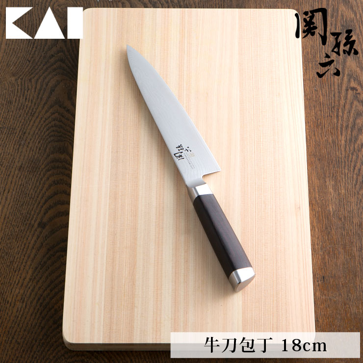 関孫六 ダマスカス 牛刀 180mm AE5204 貝印 kai 【 牛刀包丁 18cm 包丁 ステンレス 木製ハンドル シェフナイフ 日本製 】