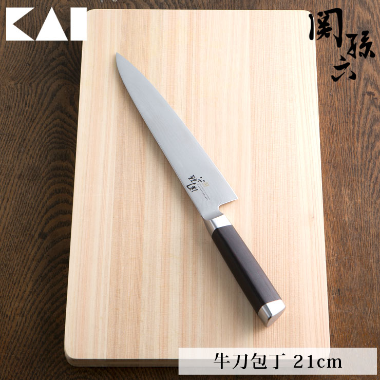 関孫六 ダマスカス 牛刀 210mm AE5205 貝印 kai 【 牛刀包丁 21cm 包丁 ステンレス 木製ハンドル シェフナイフ 日本製 】