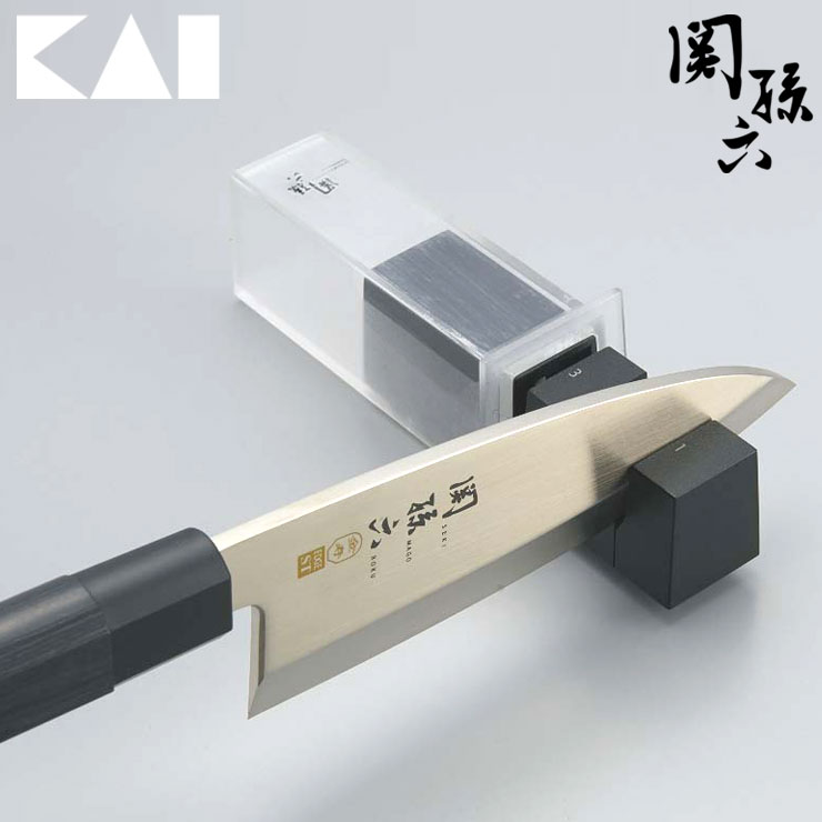 関孫六 ダイヤモンド セラミックシャープナー 片刃用 AP0162 貝印 kai 【 シャープナー 包丁研ぎ器 包丁研ぎ 片刃 包丁シャープナー 3種類の砥石 日本製 】