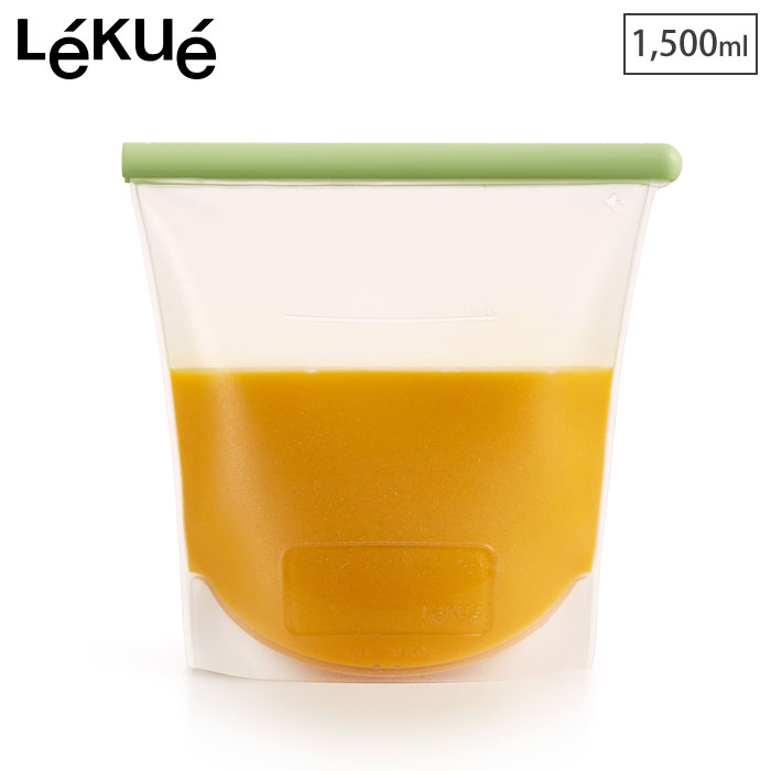 ＜メール便 送料無料＞ルクエ リユーサブル シリコンバッグ 1.5L Lekue Reusable Silicone Bag【保存袋 耐熱/保存容器】のサムネイル