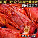 伊勢海老 訳あり 冷凍 年内 発送 おせち 正月 日付指定OK ギフト 和歌山 訳あり 伊勢エビ 足折れ 角折れ 500g 2〜4尾入 小サイズ 加熱用 お歳暮...