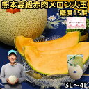 【まだ間に合う】 メロン 母の日 ギフト プレゼント 赤肉メロン 匠 大玉 1玉 3L〜4L 約1.8〜2kg 糖度15度以上 芳醇な香りと甘みが美味しい 熊本...