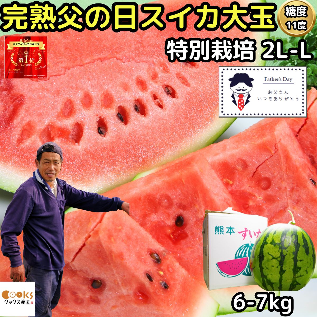 スイカ 熊本 父の日 ギフト 大玉 甘