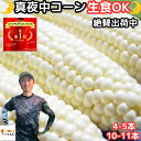【絶賛出荷中】 とうもろこし 甘い ギフト お中元 真夜中 トウモロコシ 2L-L 4-5本 10-11本 生食OK 白いとうもろこし プレゼント 糖度18~19度 兵庫 豊岡 白 クリスピー ホワイト 白い恵味 プレゼント ギフト 食品 食べ物 内祝 御中元 2025 7月 white 送料無料