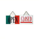 OPEN/CLOSED イタリアカラー 引掛け紐付きサインプレート 36×26cm/看板 イタリアン 洋食屋 《メーカー取寄/返品不可》 005688001