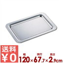 SW ステンレストレー プレーン角盆 48インチ 1200×677×高さ29mm 持ち手無し 18-8ステンレス製/トレイ 取っ手 シンプル 028130048
