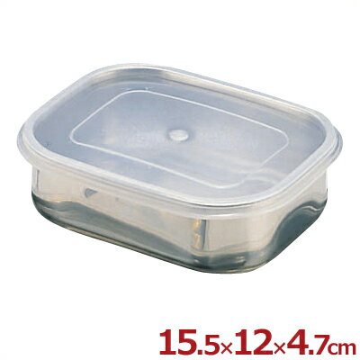 冷蔵保存用ケース 抗菌仕様角型フリージング 中 155×120×47mm 本体ステンレス／ 入れ物 保管 金属製 028857002